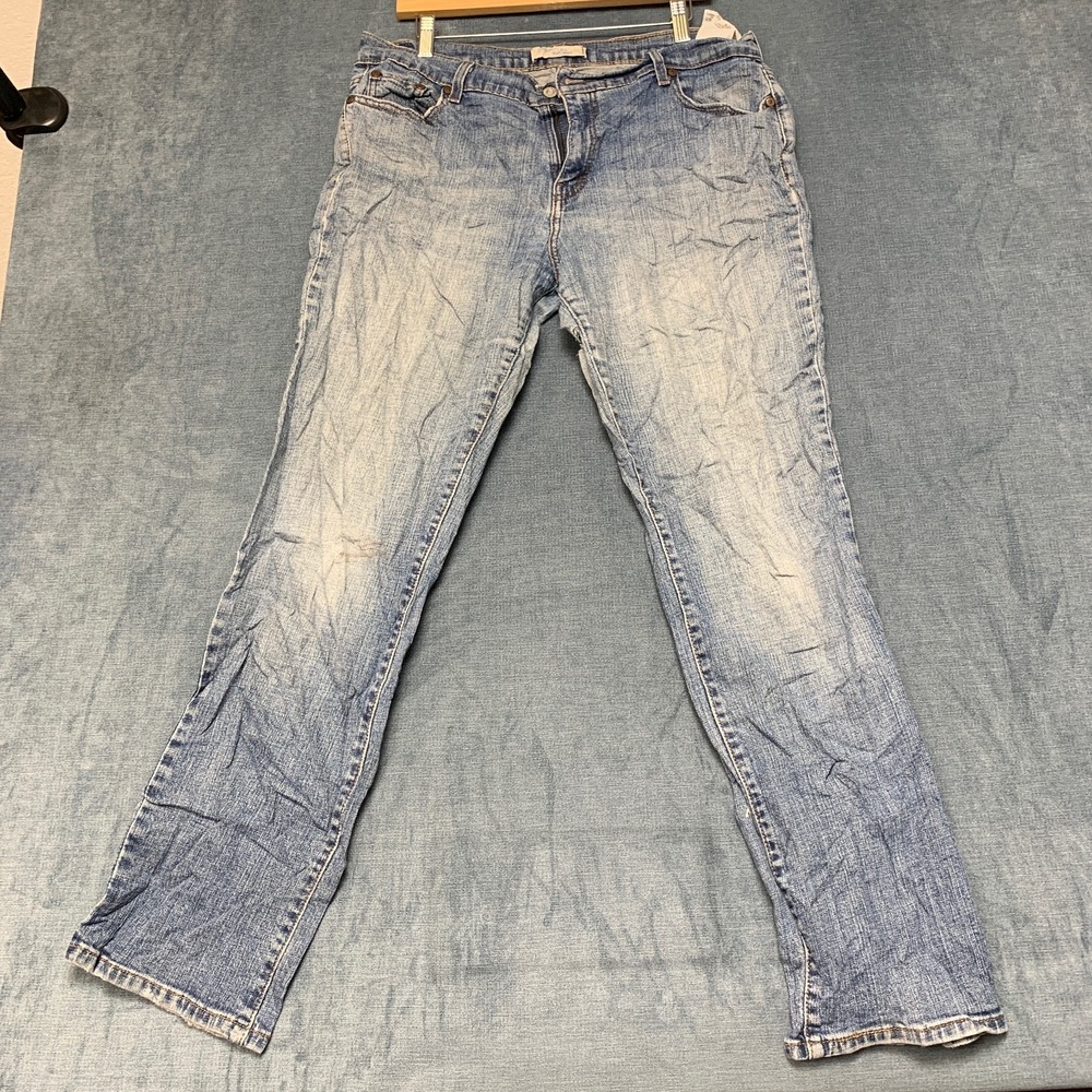 Levi's 505 Straight Leg Jeans Women 16M Blue Denim Medium Wash Casual Pockets